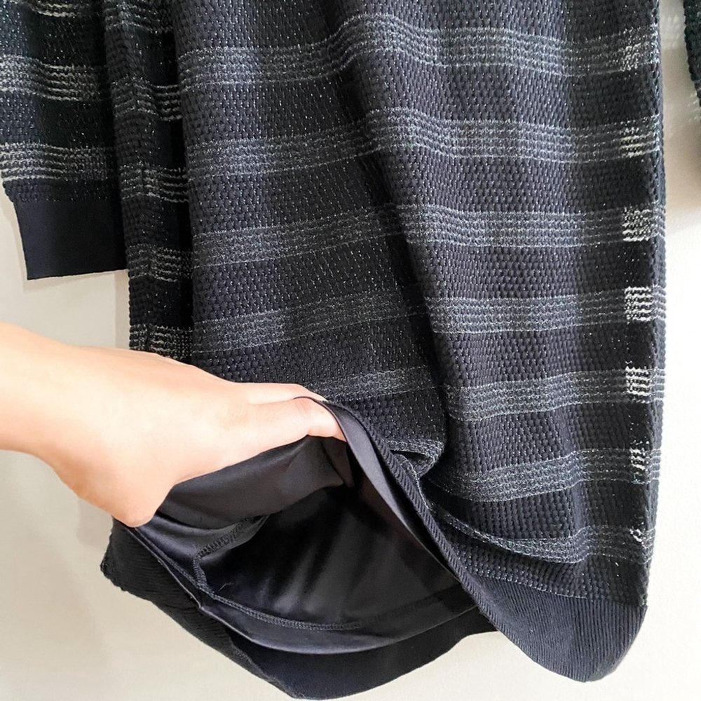525 America | Sweater Dress | Black & Shimmer | Women’s Large - Picture 3 of 9